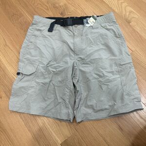 Eddie Bauer Khaki Belted Cargo Shorts Men's Size 36 New